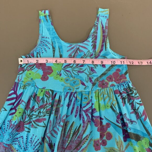 Fresh Produce Girls S Dress NEW Sleeveless Blue Tropical Beachy Sundress Coastal - Picture 11 of 12